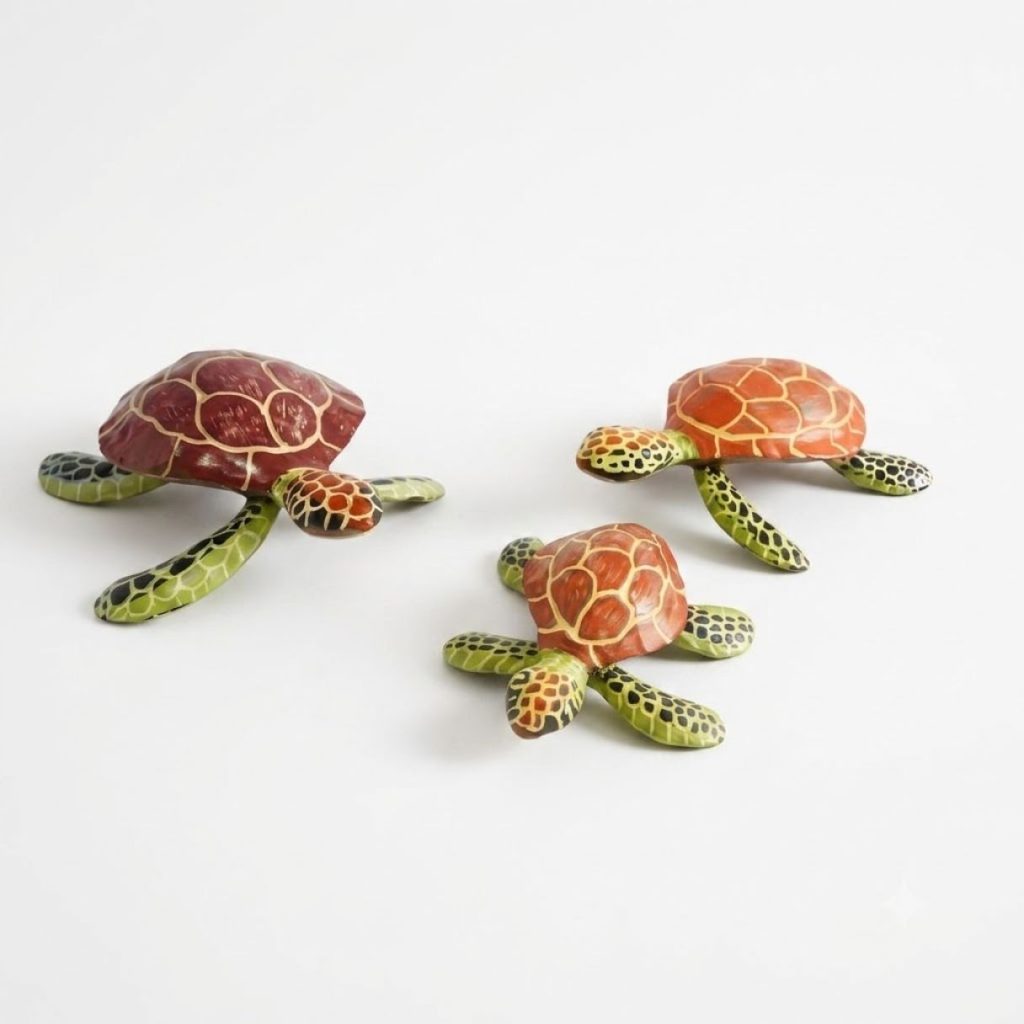 Tortue marine série de 3