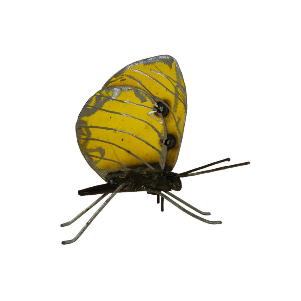 Papillon à poser jaune