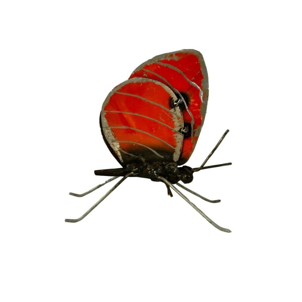 Papillon à poser rouge